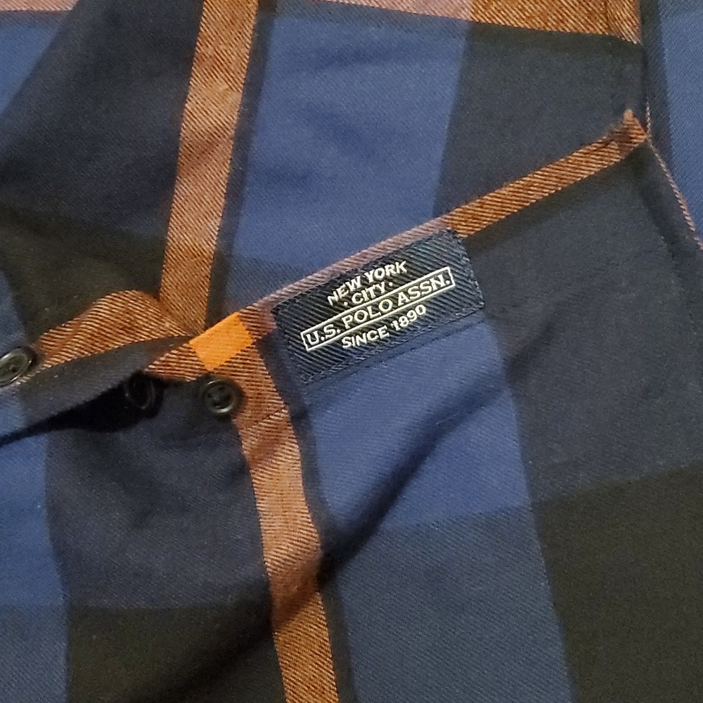U.S. Polo Assn. Flannel Long Sleeve Button Down Shirt Mens Small Fall Colors NWT - Picture 6 of 7